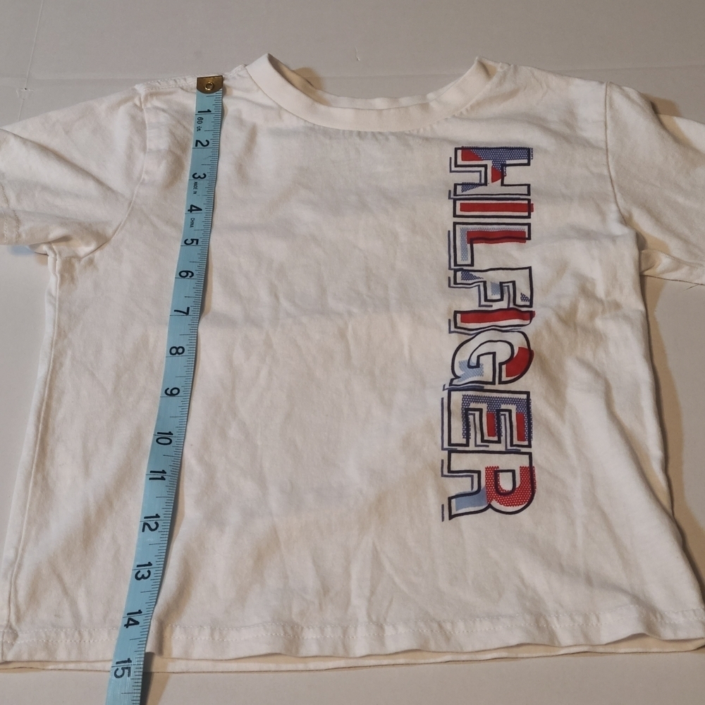 Tommy Hilfiger Stylish Casual White Short Sleeve Tee Kids Unisex Size 4 EUC - Picture 6 of 9
